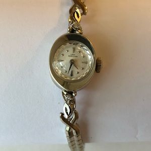 Lady Hamilton 14k White Gold Diamond Watch